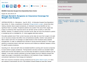 Chicago Bariatric Surgeons on Insurance Coverage for Weight Loss Surgery