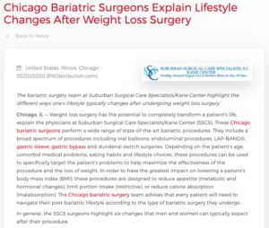 The SSCS bariatric surgeons in Chicago describe what life is like after bariatric surgery for patients.