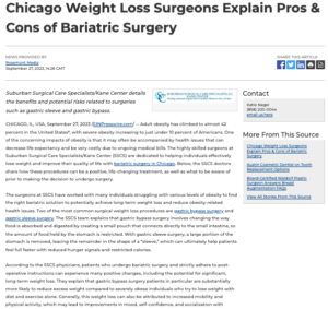 Chicago weight loss surgeons detail the pros and cons of bariatric treatments such as gastric sleeve and gastric bypass.