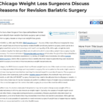 Chicago weight loss surgeons detail how revision bariatric surgery can correct issues or improve results from prior surgery.