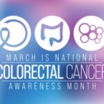 Colorectal Cancer awareness month is observed every year in March, is a disease in which cells in the colon or rectum grow out of control. Sometimes it is called colon cancer. Vector illustration